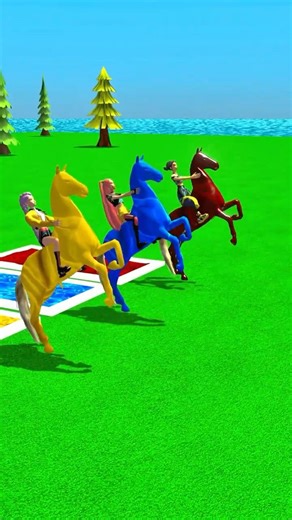 Three Horses Jump Color Change 🐎 #kpopdemonhunters