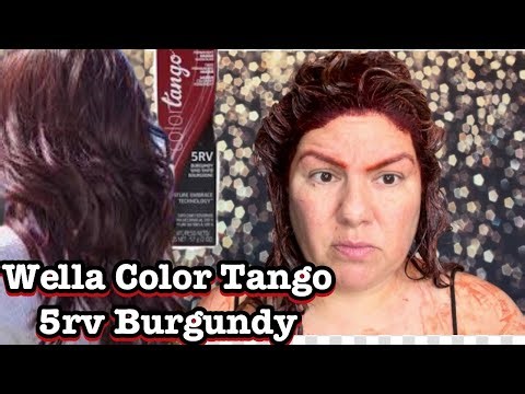 Wella Color Tango Permanent Masque Hair Color 5RV BURGUNDY REVIEW #haircolor #redhaircolor #hairtok
