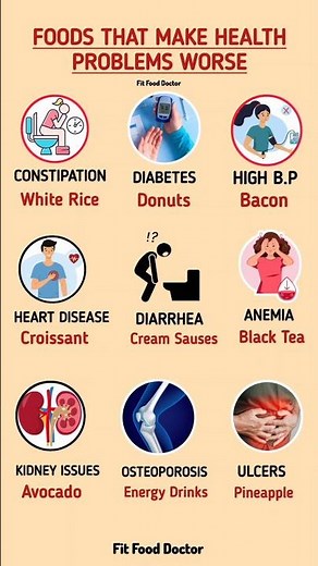 Foods That Can Make Common Health Problems Worse | Foods to Avoid for Better Health #healthtips