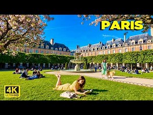 🇫🇷 19 MARCH 2026 Paris Spring Walk 4K60 fps 🌸 First Day of Spring ☀️ Place des Vosges