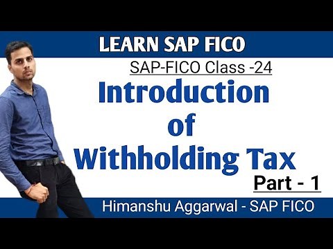 Introduction of Withholding Tax (TDS) in SAPFICO in hindi