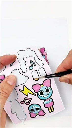 Cute Incredibox #Sprunki Baby Gal #Paper Sticker DIY #Fun Papercraft #DIYOrigami #CraftforBeginners