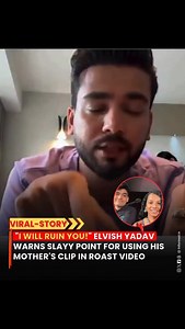 Informed on Instagram: "A video is going viral where famous YouTuber and influencer Elvish Yadav warns Slayy Point's Abhyudaya for including his mother's clip in a roast video. Elvish strongly reacted, saying, "Mai tumhe barbad kardunga aur kisi ko bhi jo meri maa ke baare mein aise banaya to," vowing to take strict action against such acts. The incident has sparked heated debates among fans and content creators. Follow us(@informed.in) to know what happened in Bharat ,Today & now India's first 