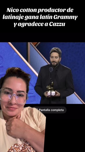 120K views · 8.7K reactions | Nico cotton productor musical de latinaje gana premio en latin Grammy y agradece a Cazzu por confiar en el. #LatinGRAMMY #Cazzu #LatinGRAMMY #reelsviralシ #argentina | Davila Dhalyla | Facebook
