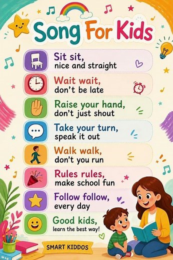 🎵 Classroom Rules Song for Kids | Fun Learning Song 🎒✨