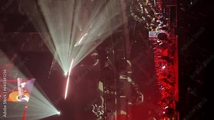 performance of a live classical orchestra in a stadium, performance of classical music