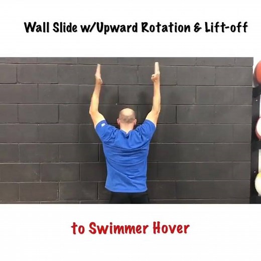 With this week’s sale on Sturdy Shoulder Solutions, I wanted to introduce a new drill I’ve started using. The wall slide with upward rotation and lift-off to swimmers hover effectively blends two schools of thought: Shirley Sahrmann’s work and that of Functional Range Conditioning. 👇 1. With the wall slide portion, we drive scapular upward rotation. 2. With the lift off portion, we get scapular posterior tilt and thoracic extension (as opposed to excessive arm-only motion). 3. With the swimmer