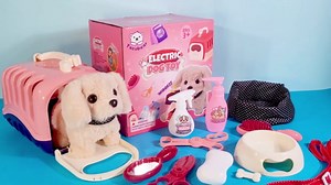 G.C 13 Pcs Robot Dog Toys for Girls, Interactive Walking Barking Puppy Toy with Carrier & Pet Care Accessories, Pretend Play Birthday Gifts for 3 4 5 6 7 8 Year Old Girls Kids Boys Toddle