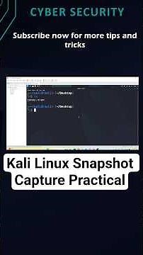 Kali Linux Snapshot Capture Practical ‪@CyberSkills1‬ #shorts