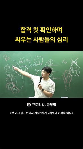 합격 컷 확인하며 싸우는 사람들의 심리 #공부자극 #공부잘하는방법