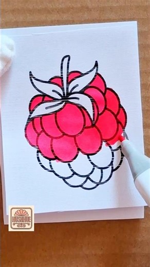 Perfect cut ✂️ RASPBERRY 💗 Juicy raspberries #shorts #drawing #coloring #diy #satisfying #raspberry