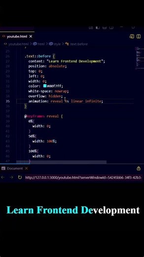 CSS Text Reveal Animation 🔥 | HTML CSS Trick