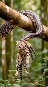 22K views · 53 reactions | Python bite a neck of baby cat ____________________python _cat _pythonvscat _pythonbite _wildanimals _wildafrica _wildlifephotos _wildlifeprotection _nature_perfection _nature _krugerpark _krugernationalpark _discovery _discoverearth _net _netgeowild _netgeowildlife _nationalgeographicshorts #trending #fypviralシfyp #reels2024 #short #shorts #short #shortst #reelsviral #reelsinstagram #reelschallengereelschallenge | Belga | Facebook