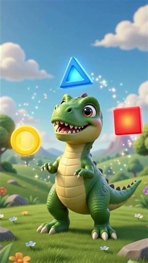 🦖 Dino Dave Learns Shapes! 🔵🟨🔺 | Shapes Song for Kids #cartoon