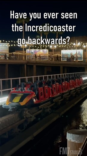 Incredicoaster Going Backwards! #incredicoaster #backwards #disneyland #disney #rollercoaster #ride