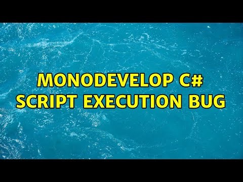 Monodevelop C# script execution bug