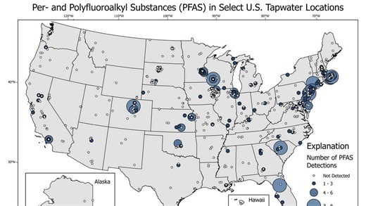 Nearly 50% of the tap water in the US is contaminated with ‘forever chemicals,’ government study finds