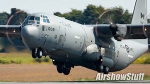 RCAF C-130J demonstrates power and precision in flight