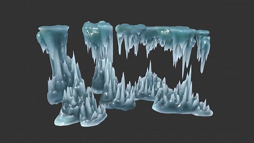 Low poly Ice Spike Cave 230501 - Buy Royalty Free 3D model by Mega 3D (@3dlandscape)