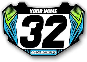 MxNumbers Custom BMX Plate Decal Insert for STACYC Multicolor Racing Graphics