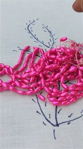 How to make Aari work motifs using Surahi beads for beginners