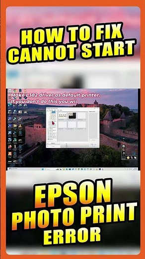 How to fix Cannot start Easy Photo Print Error | how to by pass to epson L382 click realted video.