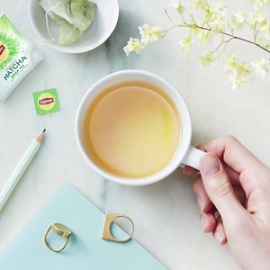 Find your moment of focus with Lipton's Magnificent Matcha, green tea blended with pure Matcha in pyramid tea bags | Lipton