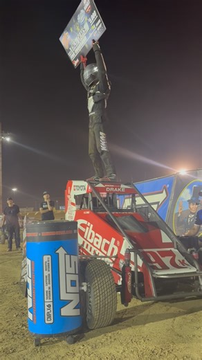 Kale Drake does it again😏 Your night 1 winner of @nosenergydrink Midget Week at Circle City Raceway☝️💥 | USAC Racing