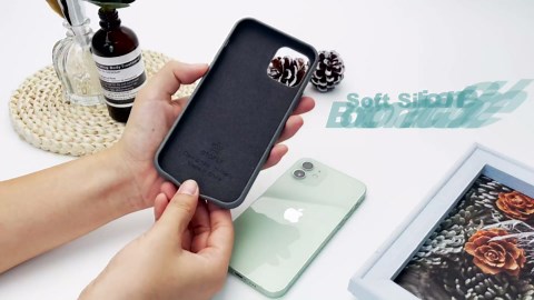 OTOFLY Soft Silicone Designed for iPhone 12/12 Pro Case,[Military Grade Drop Protection] [Anti-Scratch Microfiber Lining] Shockproof Protective Phone Case Slim Thin Cover 6.1 inch,Stone