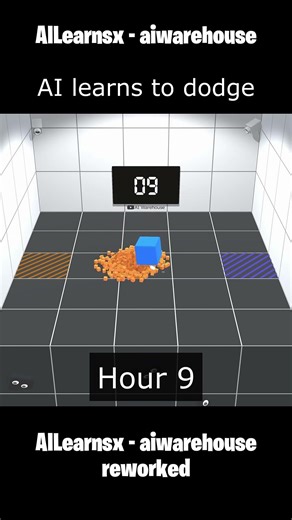 AI Learns to Dodge… Then This Happens 😳 #ai #deeplearning #aiwarehouse