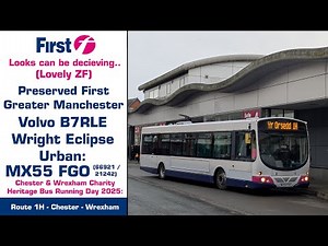 Preserved First Greater Manchester Volvo B7RLE Wright Eclipse Urban: MX55 FGO