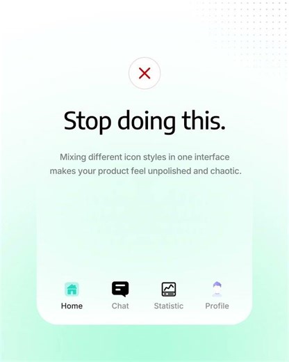 Your UI isn’t messy. Your icons are. #uidesignlearning #metamorphlab