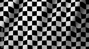 Racing Flag. Racing Flag Waving. Flag of Racing footage video waving in wind. Flag of Racing 4K Animation