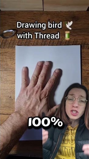 vuole disegnare un piccione con un filo...