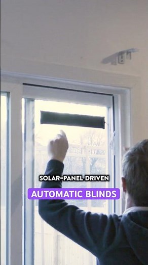 Solar-Powered Automatic Zebra Shades #windowtreatments #smartblinds #solarpanel