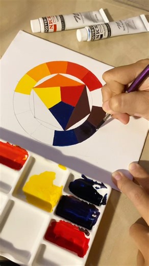 how to paint color wheel (p. 2/2) #tutorial #colortheory #colorwheel #nicker #postercolour