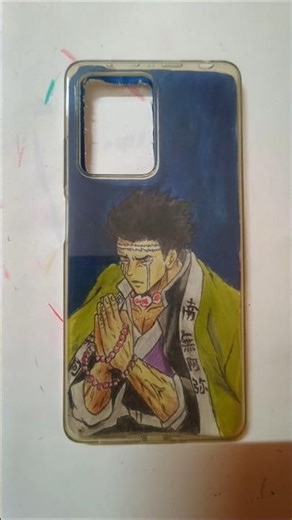 Drawing Gyomei Himejima on a phone case#anime #art #gyomei #demonslayer
