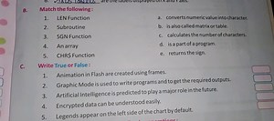 B. Match the following :LEN Functiona. converts numeric value... | Filo