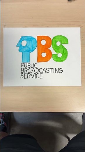 PBS Public Broadcasting Service 1971 Logo with Ohuhu Markers