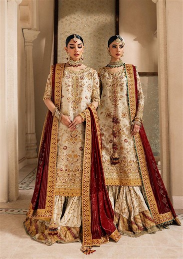 Custom Net off White Embroidered Net Bridal Dress for Nikka Walima Mayo Mehndi, Pakistani Indian Salwar Kameez Party Outfit, Bridal Gown Aik - Etsy