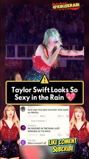 Taylor Swift Looks So Sexy in the Rain 💖 #taylorswift #concert #shortvideo