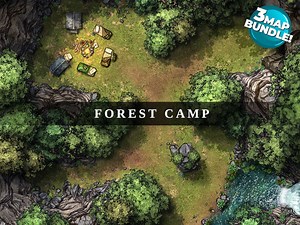 Forest Camp Battlemap: 4k Dnd Digital Map (roll20, Foundry, VTT) - Etsy
