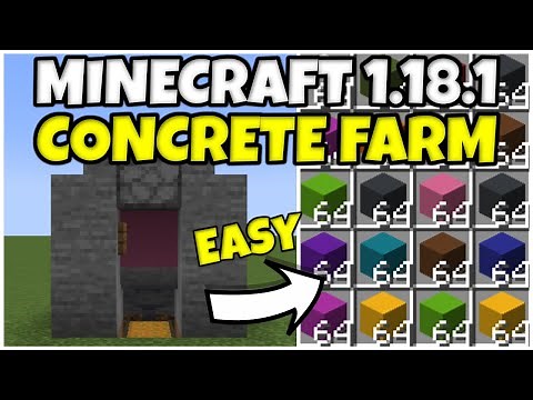 EASY AFK CONCRETE FARM Minecraft 1.18 Java