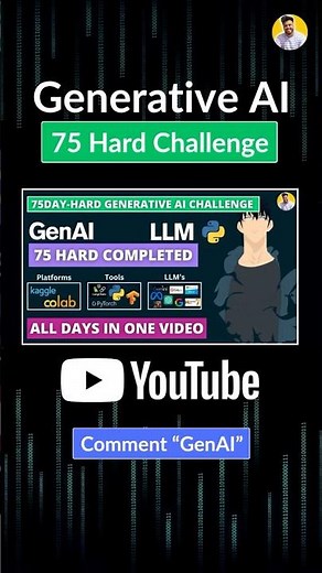GenAI 75 Hard Challenge | GenAI Projects | GenAI Full Course | RAG LLM Projects #genai #coding #llm