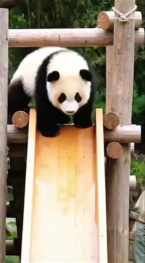 Why is the Panda falling??.... #shorts #funny #panda funny videos