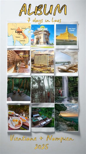 ЛАОС аялал - 7 хоног (7🌙/6☀️) ## Товч хөтөлбөр: 1. Солонгос улсын Инчеон нисэх буудлаар дамжин Лаос улсын нийслэл Виентиан хотод буунгуут Монгол хөтөч угтан авч 5 одтой хотын төвийн зочид буудалд хүргэх болно. 2. Өглөөний буффет хоолоо идсэний дараа таны алжаал ядаргааг тайлж Лаос массажинд оруулж, Лаос үндэсний үдийн зоог барина. Зоогоо барьж дуусаад хотын гол үзмэрүүд болох Ялалтын хаалга, 19-р зууны буддын сүм, Алтны зах болон хотын төвийн худалдааны төвд Starbucks-аар үйлчлүүлсний дараагаар