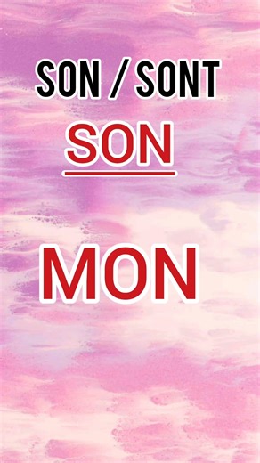Homophones : la différence entre "son" et "sont" #apprends #francais