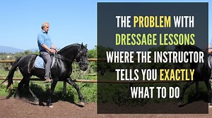 Have you ever had a lesson in dressage where the instructor told you exactly what to do? More inside leg. More outside rein. Ride more forward. Make the horse rounder. … that sort of thing? I had those when I was young and sometimes they work. Sometimes they don't. And, either way, you often don't know really… why did that work? Why did that not work? Right? Because the teachers usually don't explain that to you. And then when it didn't work, I was always thinking, well… I'm just not a good enou
