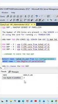 Why Your Sql Server Is Slow? Check MAX DOP