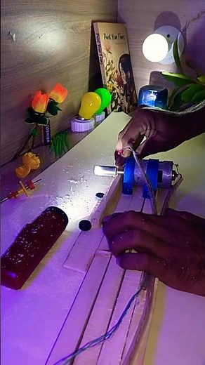 Homemade Wood Cutting Machine | Simple DC Motor Project #diy #woodscraft #experiment #diyideas #art